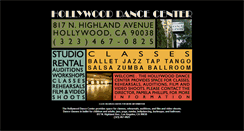 Desktop Screenshot of hollywooddancecenter.com